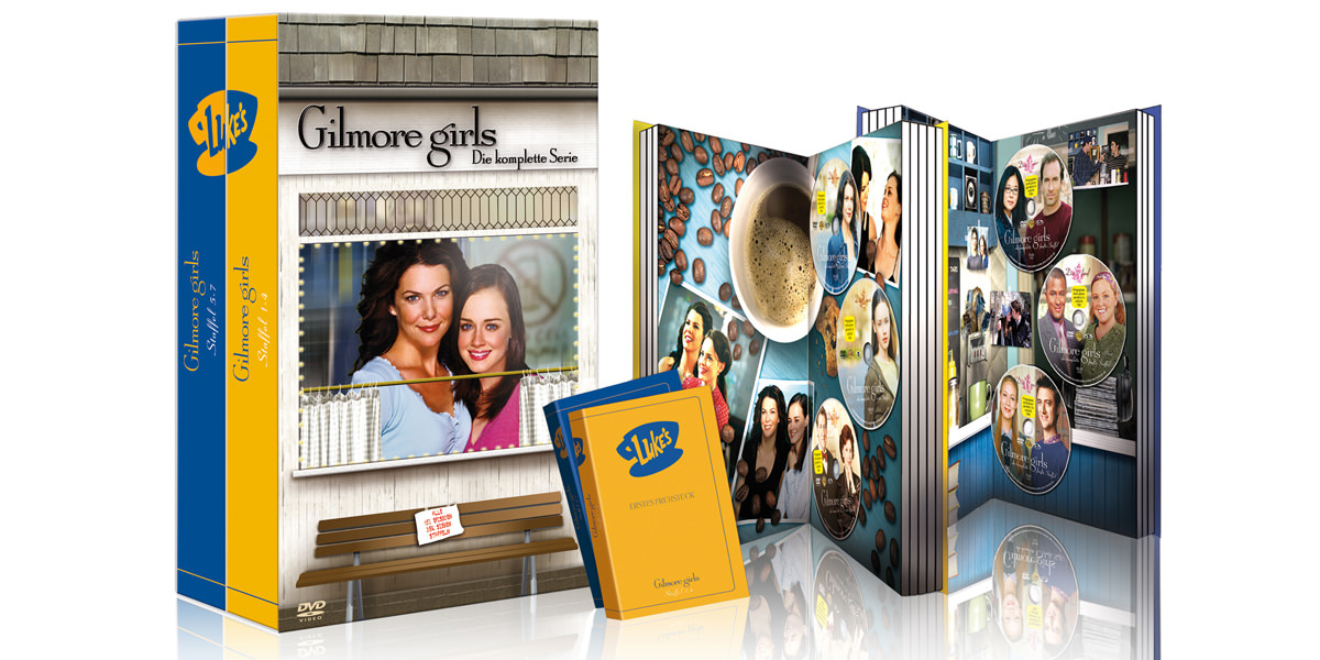 Sie sehen die komplette Superbox der Gilmore Girls für Warner Home Video.