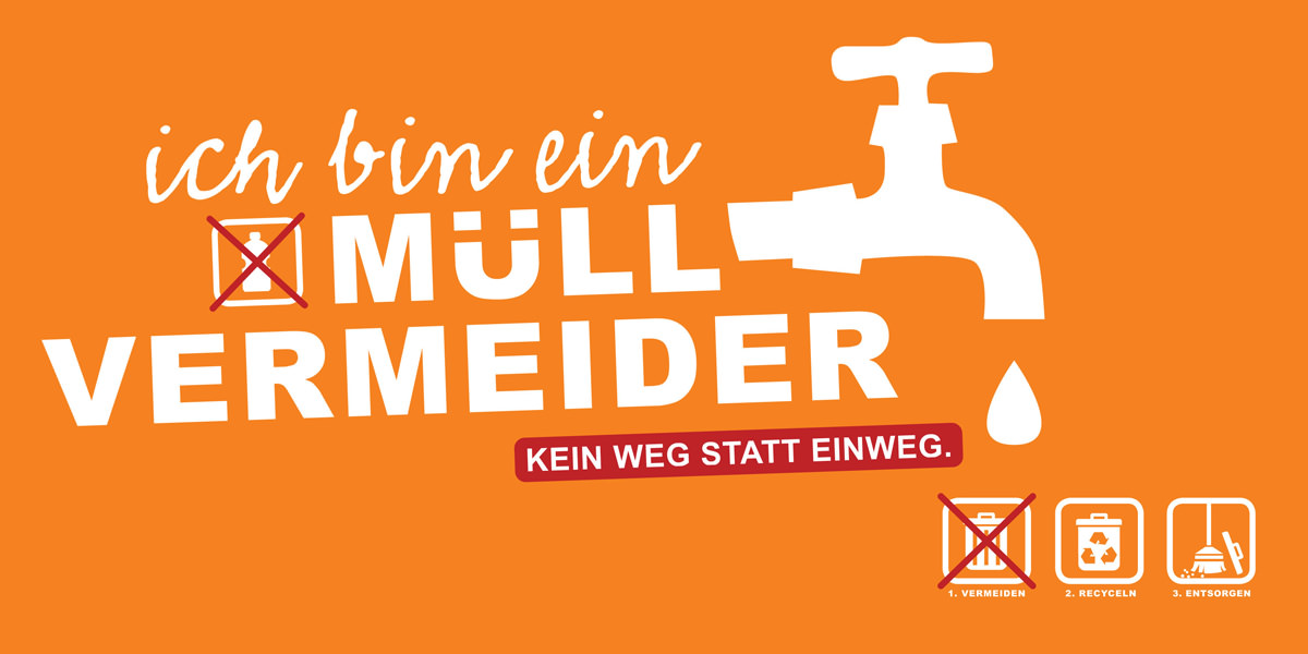 Plakat "ich bin ein Müllvermeider", Thema Trinkwasser