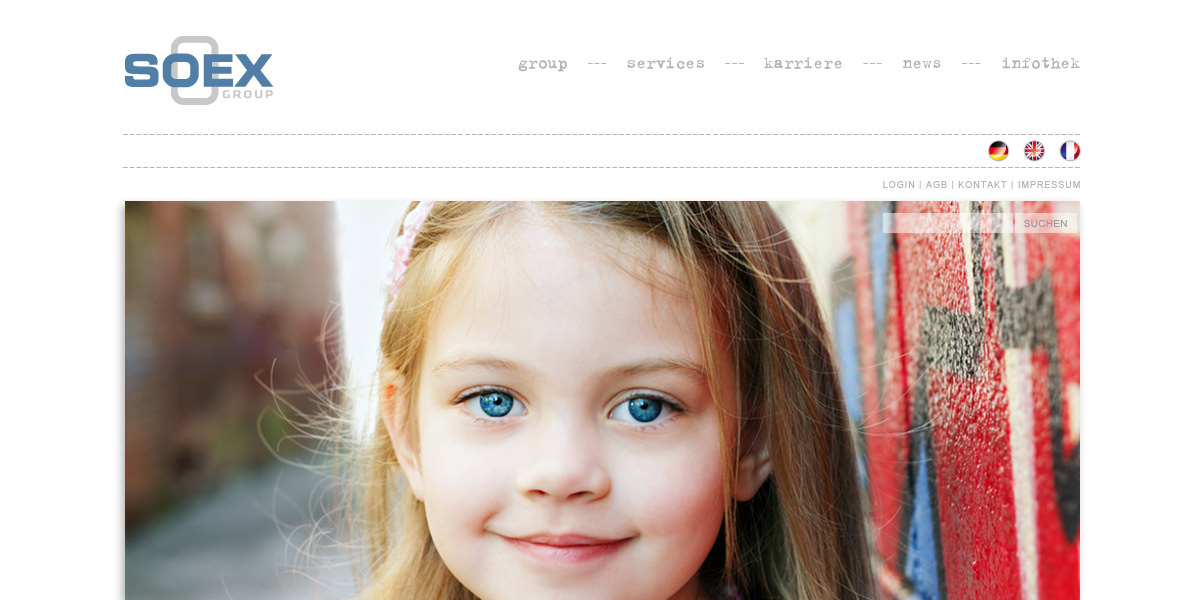 Homepage: Soex Website Startseite.